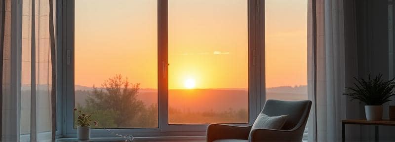 Morning sunlight through a window